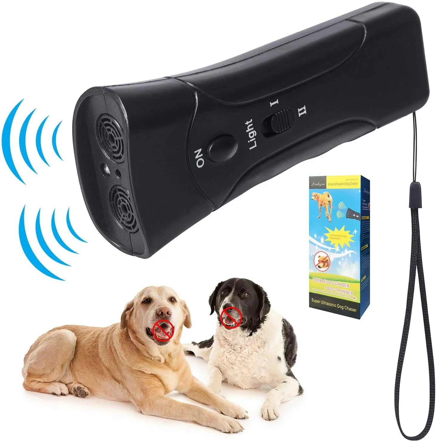 High Power Ultrasonic Dog Bark Repeller Training Device - Smarsty