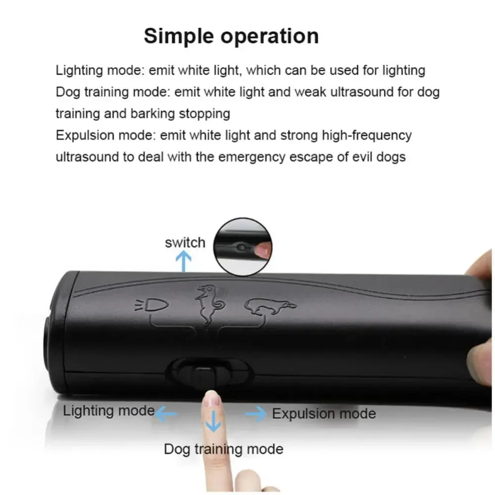 High Power Ultrasonic Dog Bark Repeller Training Device - Smarsty