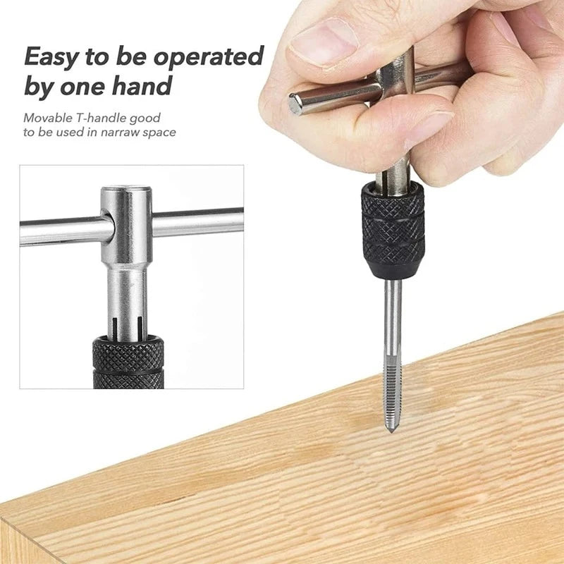 Portable T Tap Wrench for Easy Thread Tapping - Smarsty