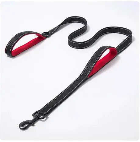 Heavy Duty Double Handle Nylon Dog Leash for Training Control - Smarsty