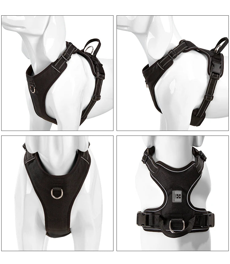 Personalized No Pull Reflective Dog Harness for All Sizes - Smarsty