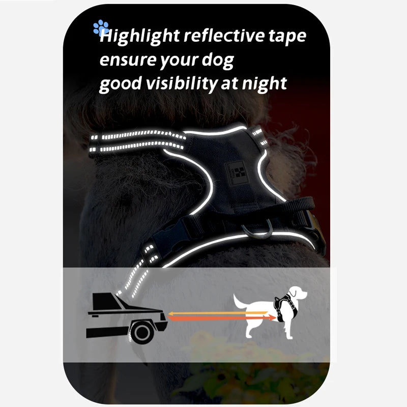 Personalized No Pull Reflective Dog Harness for All Sizes - Smarsty