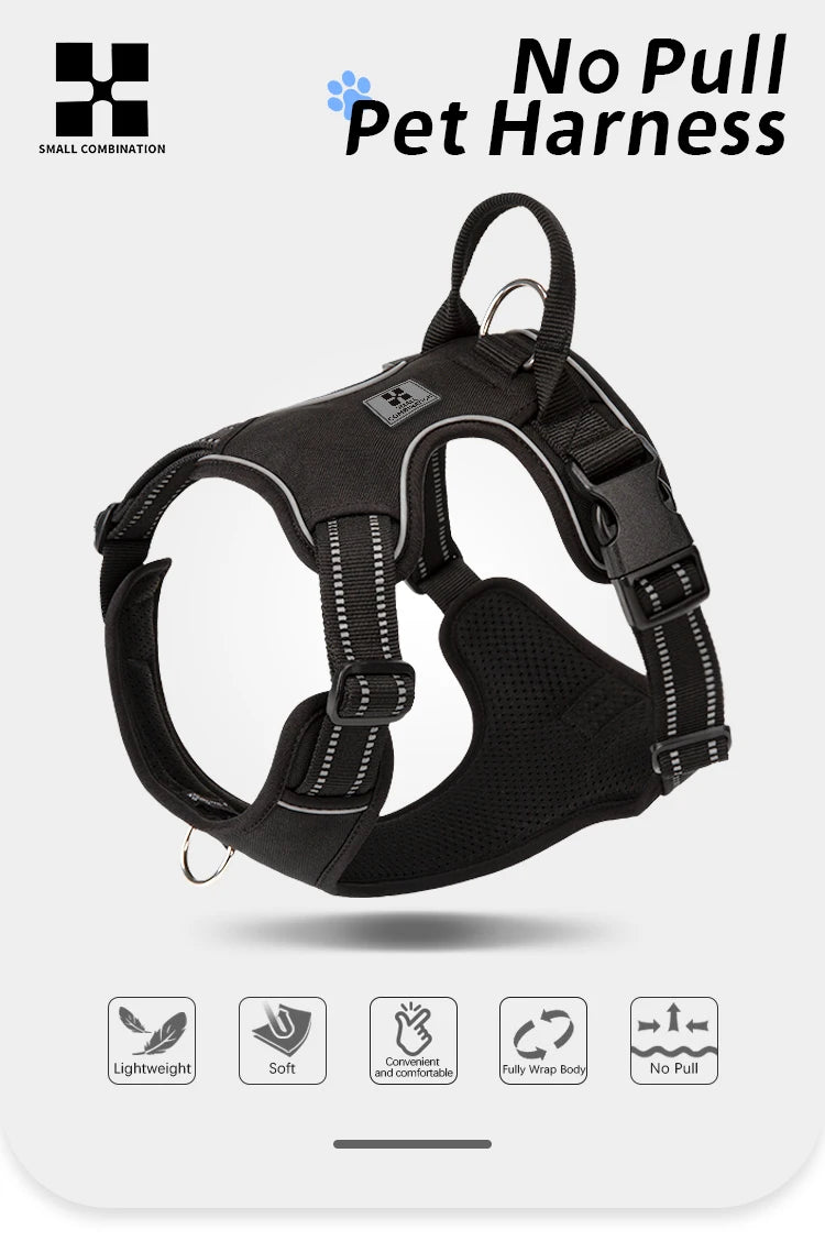 Personalized No Pull Reflective Dog Harness for All Sizes - Smarsty