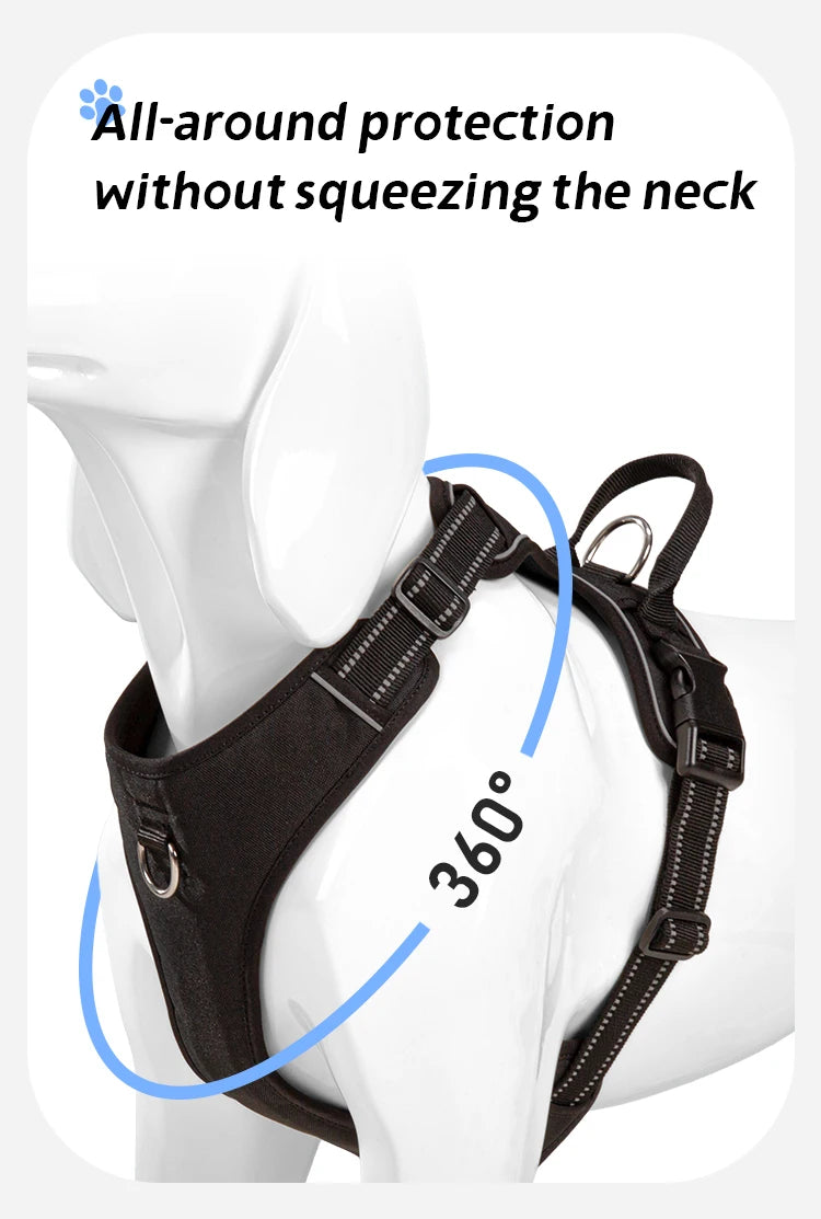 Personalized No Pull Reflective Dog Harness for All Sizes - Smarsty