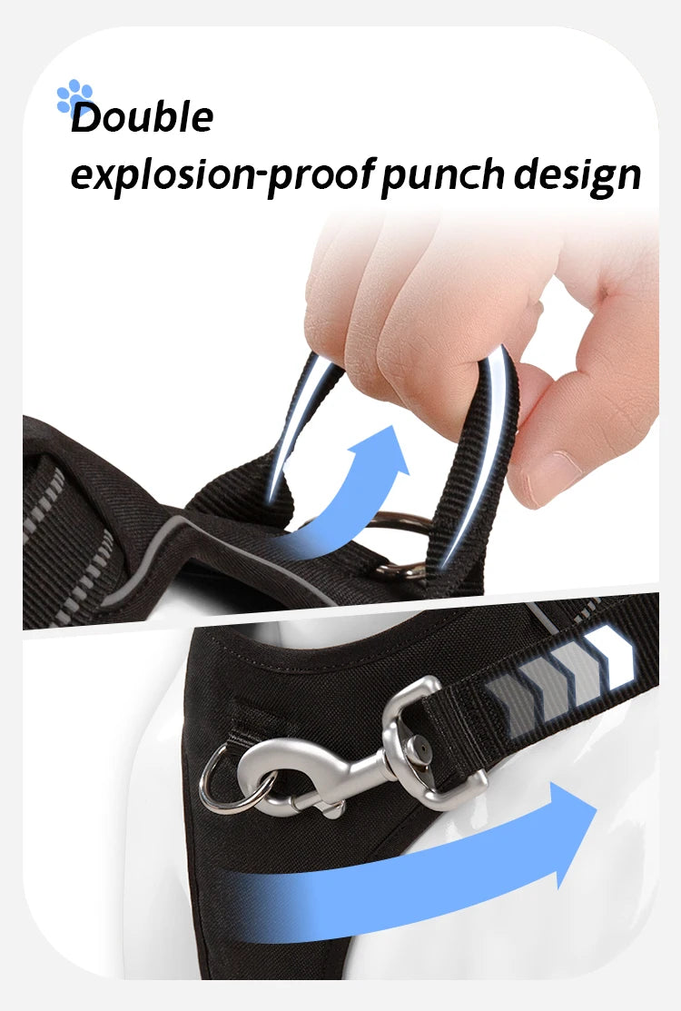 Personalized No Pull Reflective Dog Harness for All Sizes - Smarsty