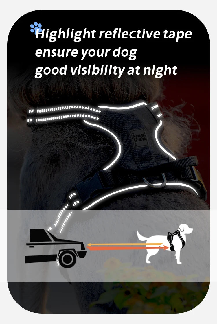 Personalized No Pull Reflective Dog Harness for All Sizes - Smarsty