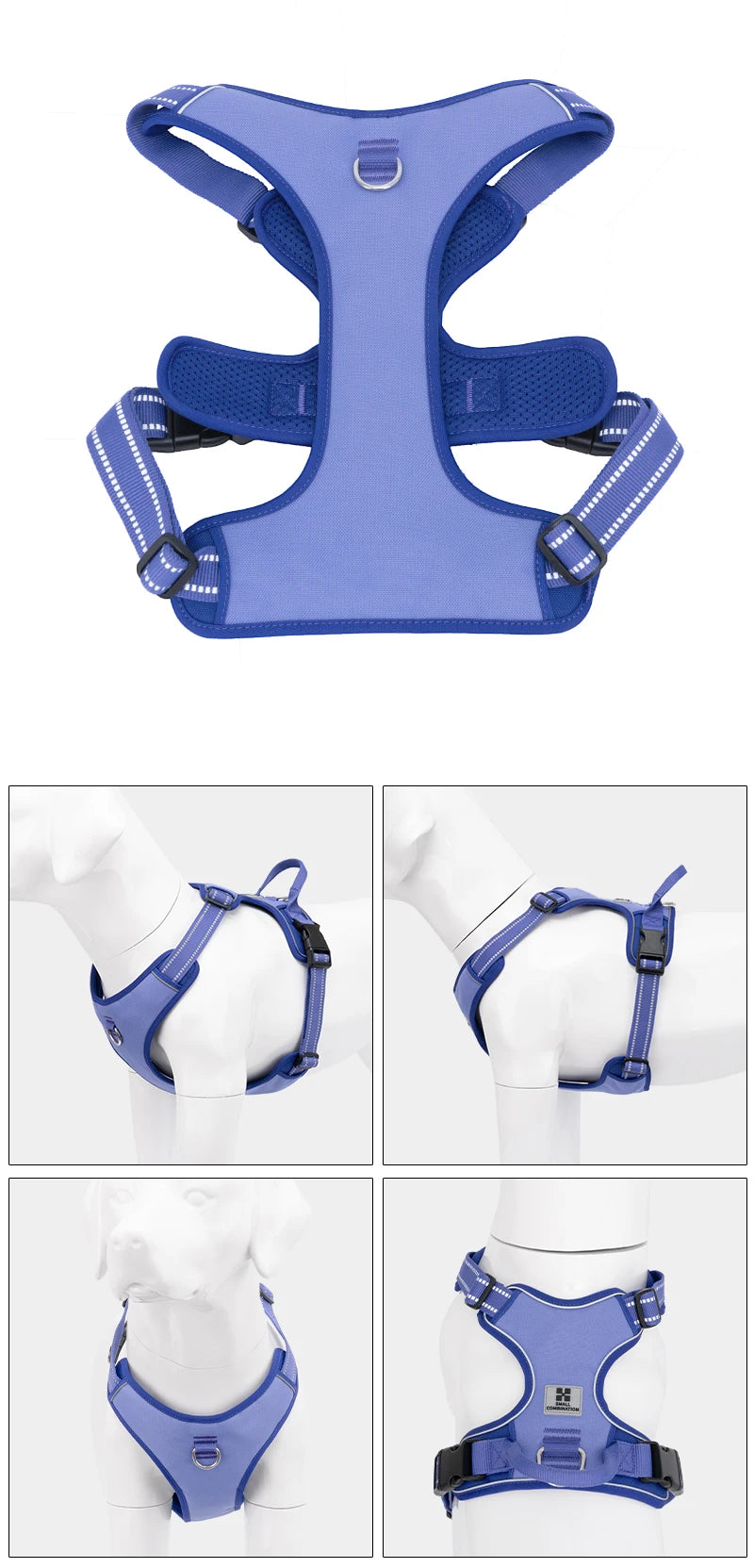 Personalized No Pull Reflective Dog Harness for All Sizes - Smarsty
