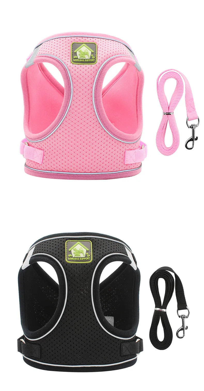Reflective Dog and Cat Harness with Leash Set - Smarsty