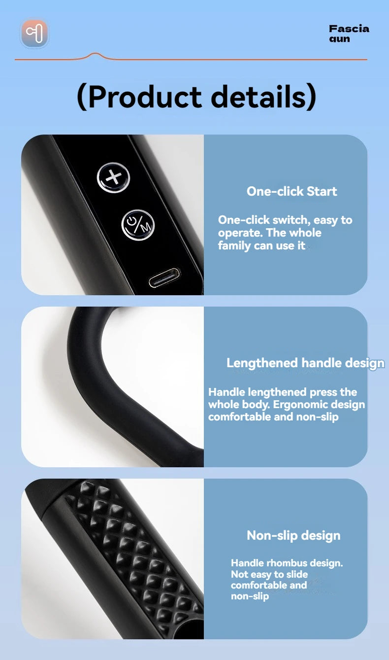 Smart Fascia Gun Electric Massager for Deep Tissue Relief - Smarsty