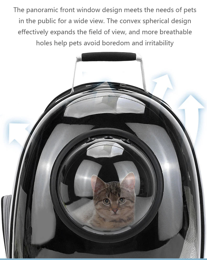 Breathable Transparent Cat Backpack for Easy Travel - Smarsty