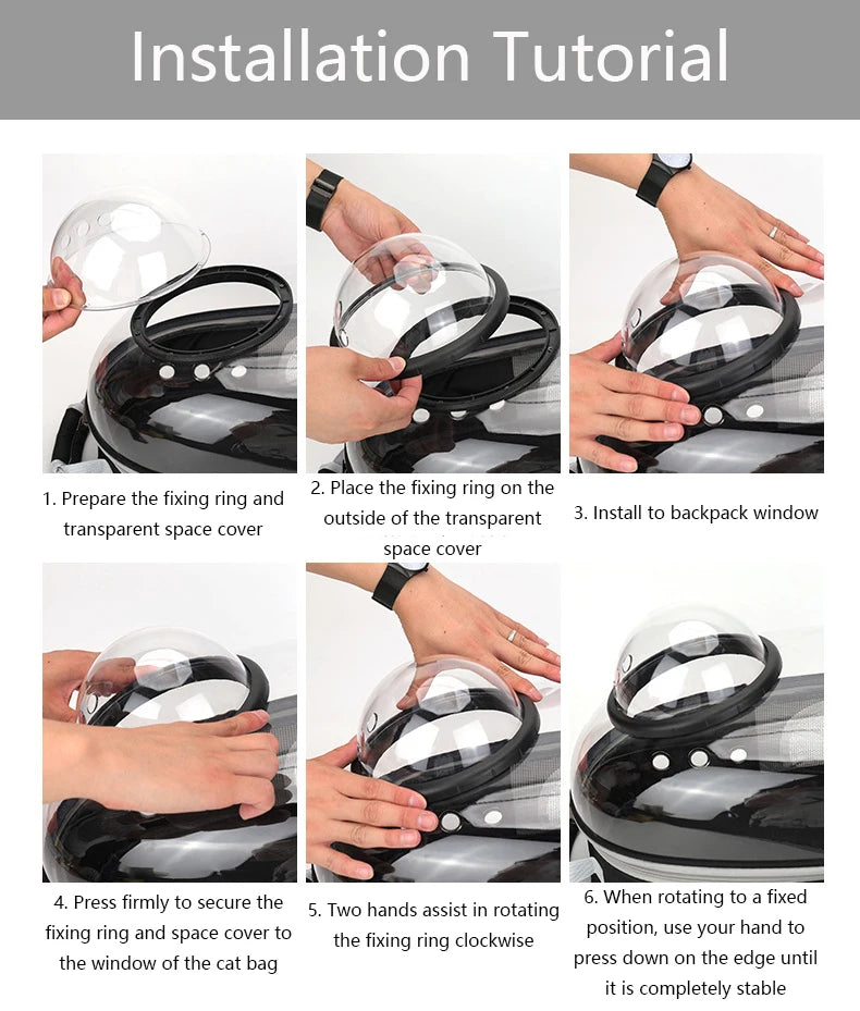 Breathable Transparent Cat Backpack for Easy Travel - Smarsty
