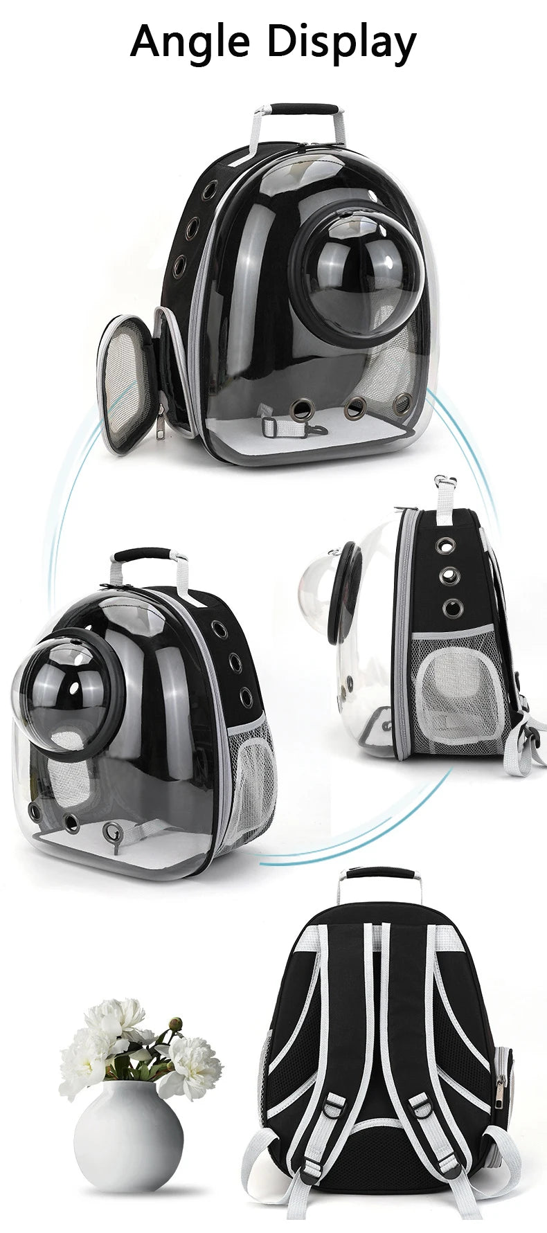Breathable Transparent Cat Backpack for Easy Travel - Smarsty
