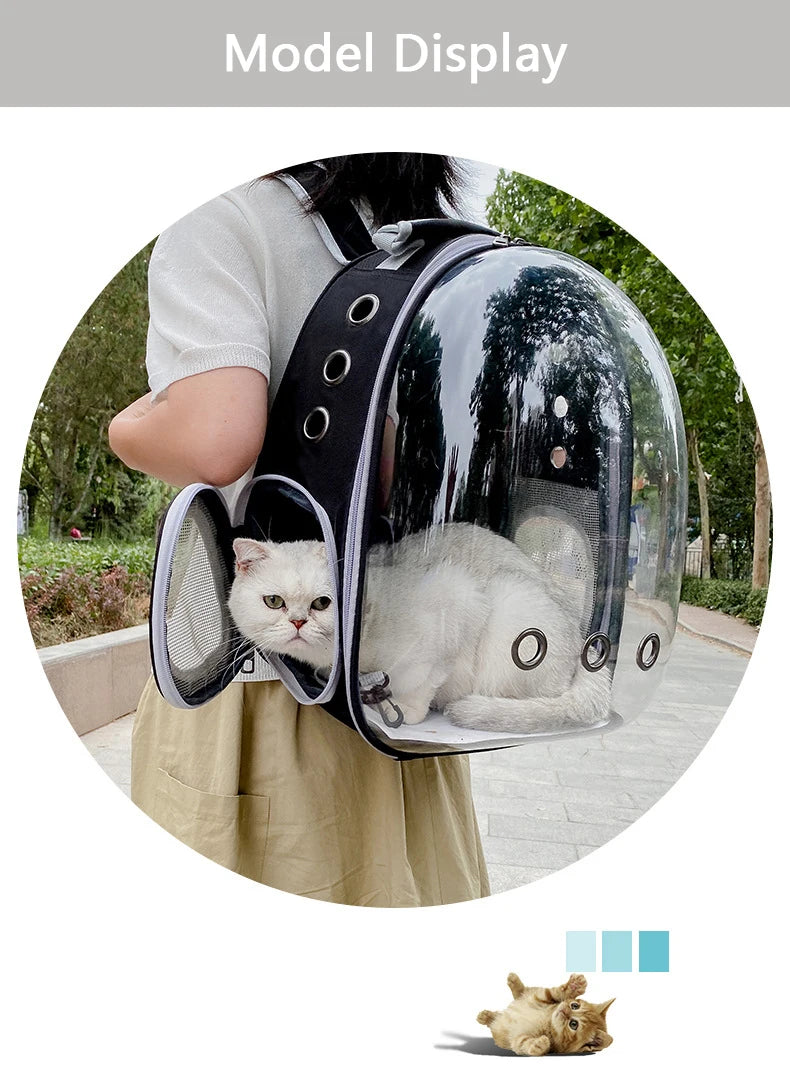 Breathable Transparent Cat Backpack for Easy Travel - Smarsty