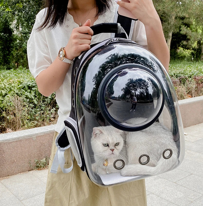 Breathable Transparent Cat Backpack for Easy Travel - Smarsty