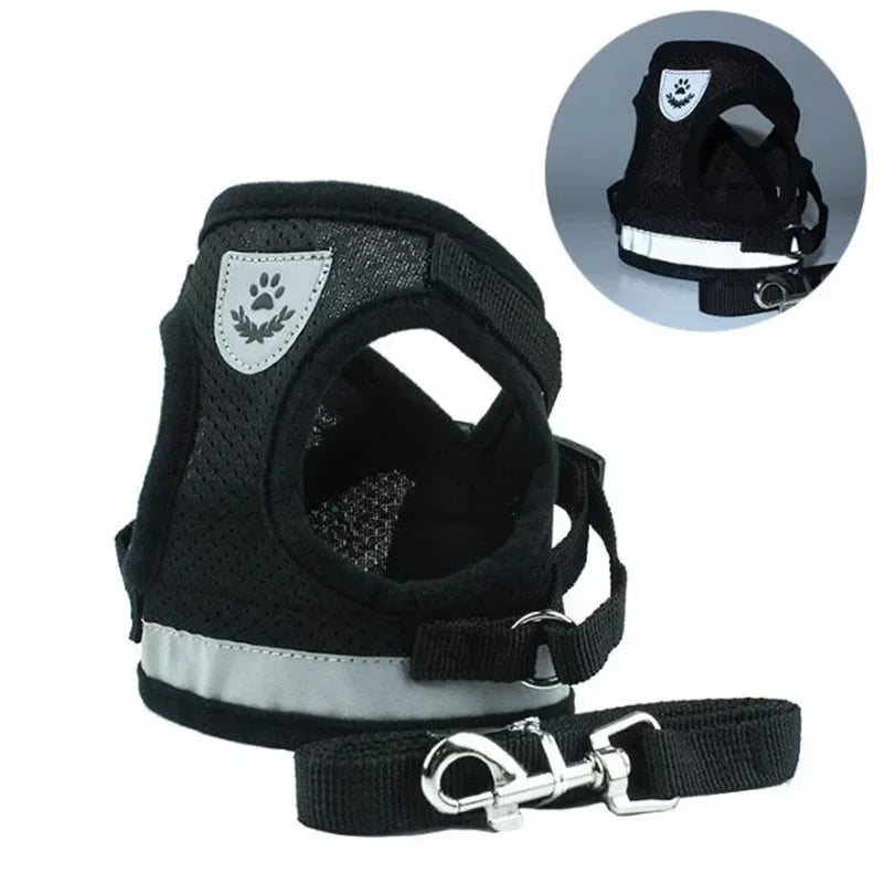 Adjustable Mesh Dog Harness with Comfortable Leash - Smarsty