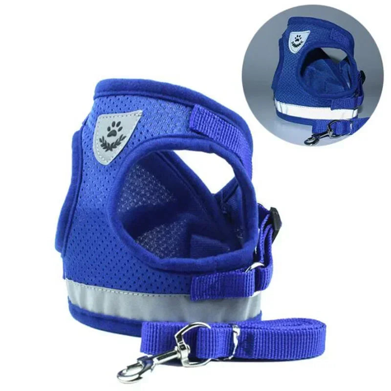 Adjustable Mesh Dog Harness with Comfortable Leash - Smarsty
