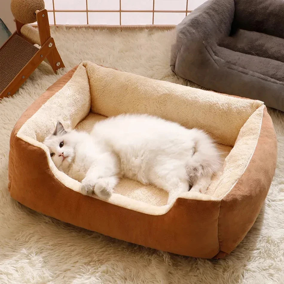 Breathable Plush Cat Bed with Multiple Size Options - Smarsty