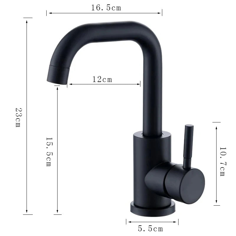 Stainless Steel 360 Rotating Bathroom Faucet Mixer - Smarsty