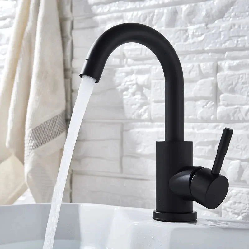 Stainless Steel 360 Rotating Bathroom Faucet Mixer - Smarsty