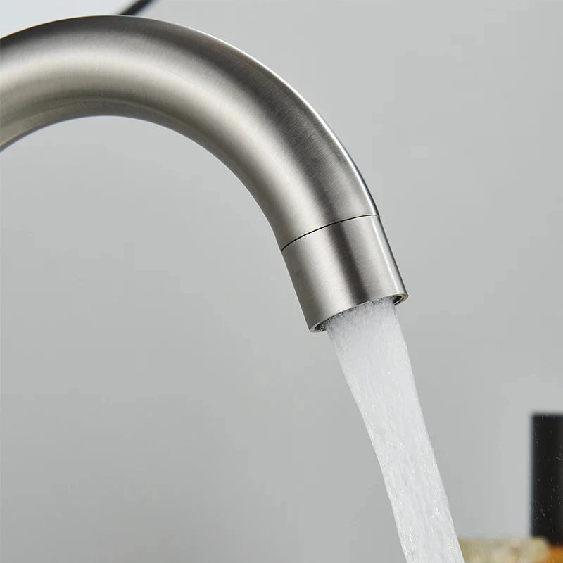 Stainless Steel 360 Rotating Bathroom Faucet Mixer - Smarsty