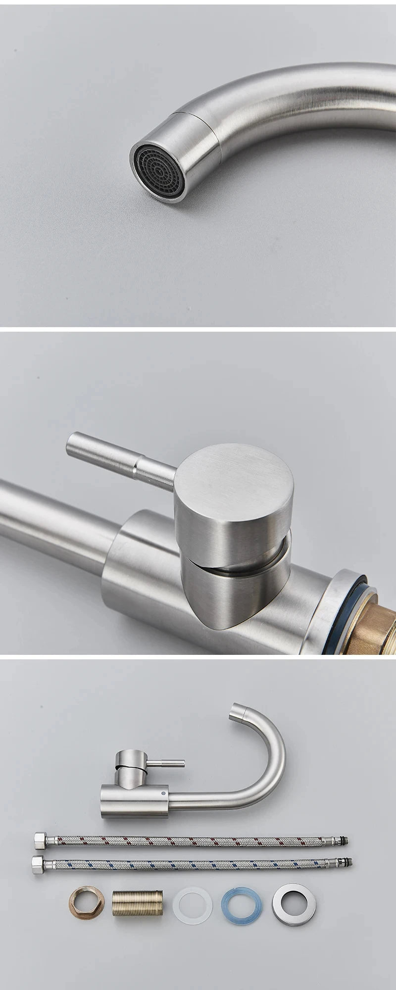 Stainless Steel 360 Rotating Bathroom Faucet Mixer - Smarsty