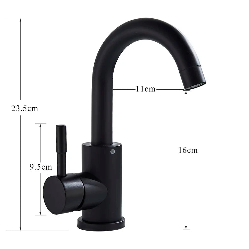 Stainless Steel 360 Rotating Bathroom Faucet Mixer - Smarsty