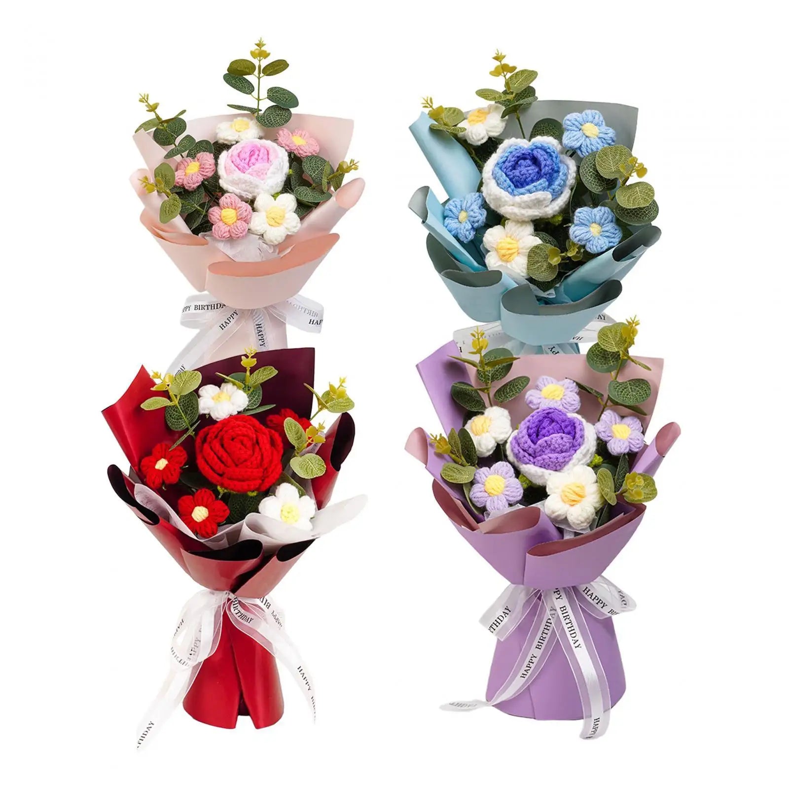 Crochet Flower Bouquet for Home Decoration and Gifts - Smarsty