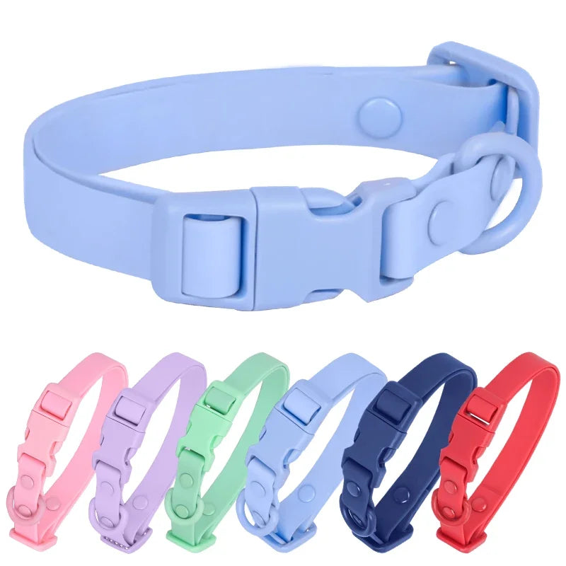 Waterproof Macaron Colored PVC Dog Collar Easy To Clean - Smarsty