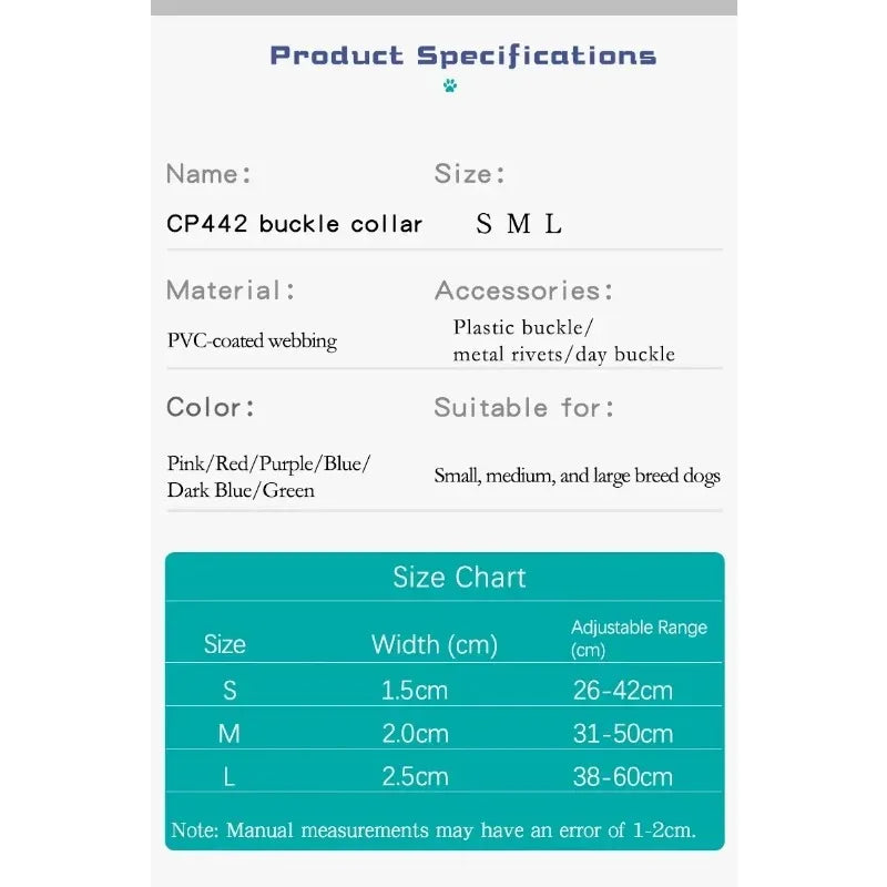 Waterproof Macaron Colored PVC Dog Collar Easy To Clean - Smarsty