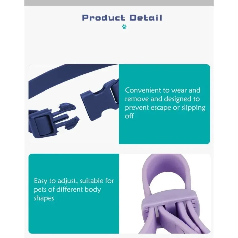 Waterproof Macaron Colored PVC Dog Collar Easy To Clean - Smarsty