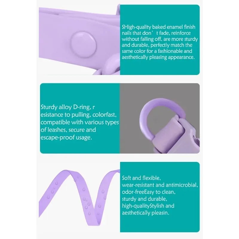 Waterproof Macaron Colored PVC Dog Collar Easy To Clean - Smarsty