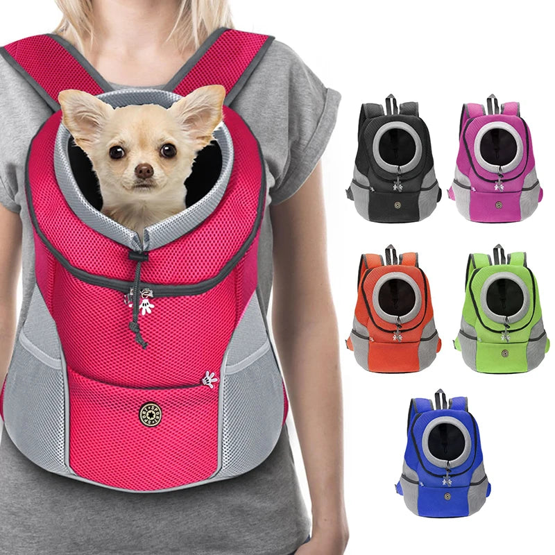 Breathable Double Shoulder Outdoor Dog Carrier Bag - Smarsty