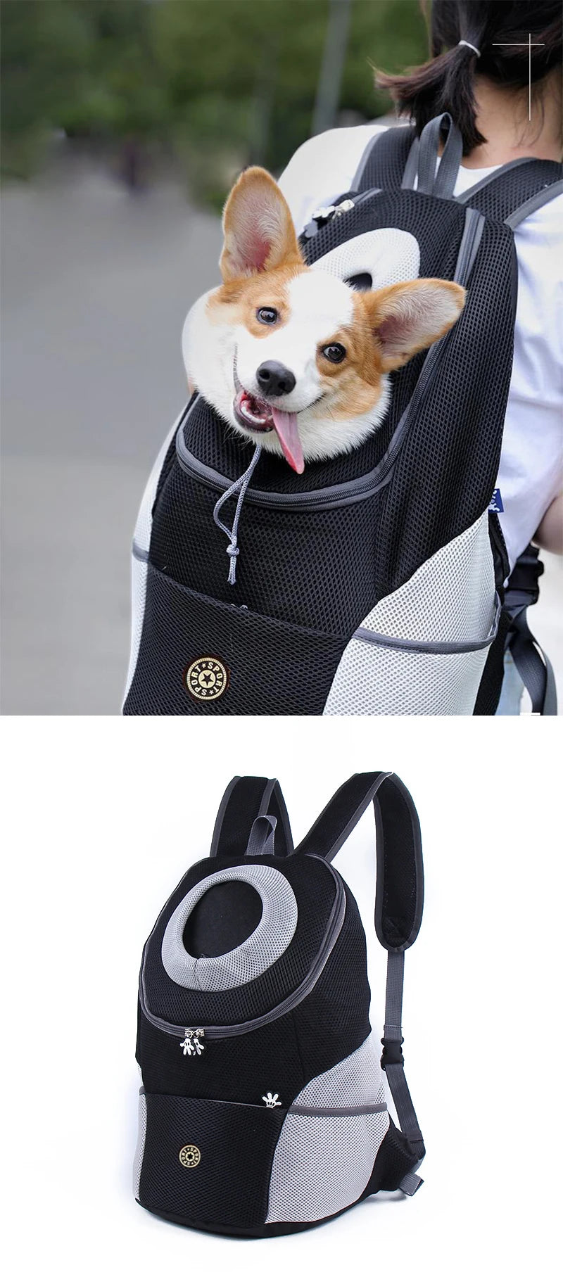 Breathable Double Shoulder Outdoor Dog Carrier Bag - Smarsty