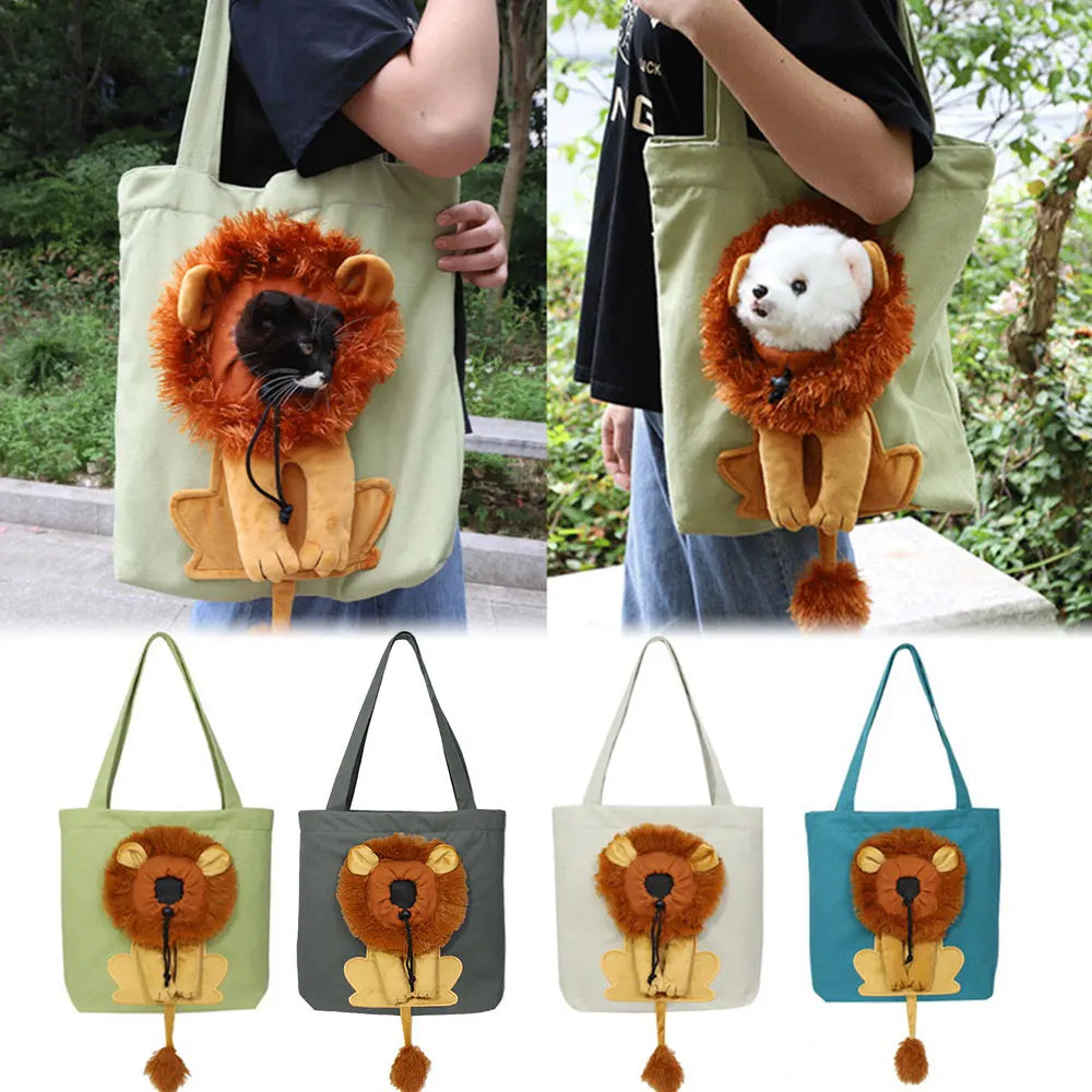 Lion Shaped Pet Carrier Bag for Comfortable Travel - Smarsty