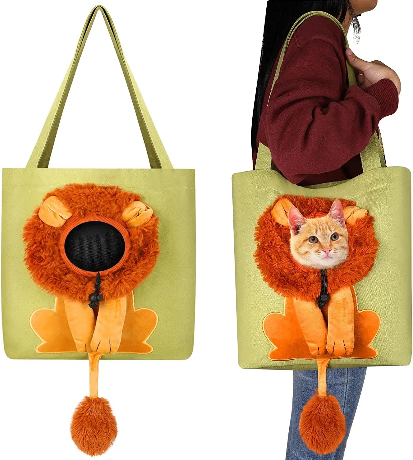 Lion Shaped Pet Carrier Bag for Comfortable Travel - Smarsty