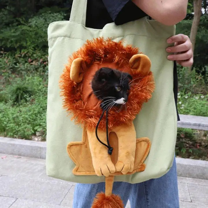 Lion Shaped Pet Carrier Bag for Comfortable Travel - Smarsty
