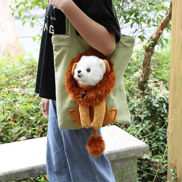 Lion Shaped Pet Carrier Bag for Comfortable Travel - Smarsty