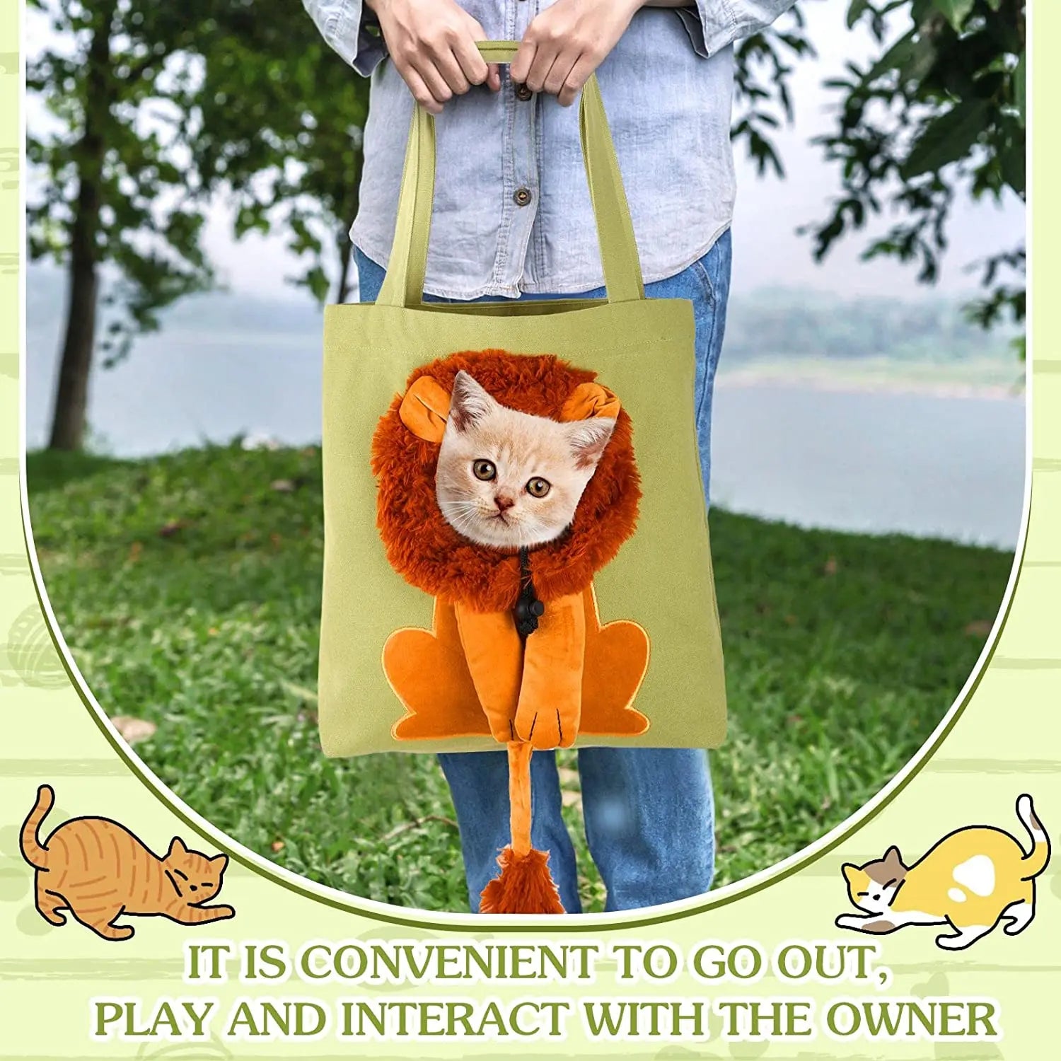 Lion Shaped Pet Carrier Bag for Comfortable Travel - Smarsty