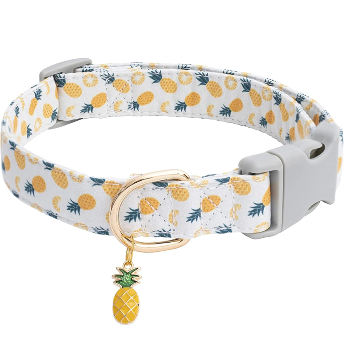 Fruit Pattern Dog Collar with Fun Metal Pendant - Smarsty