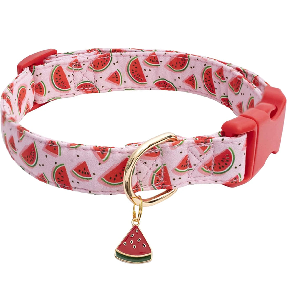 Fruit Pattern Dog Collar with Fun Metal Pendant - Smarsty