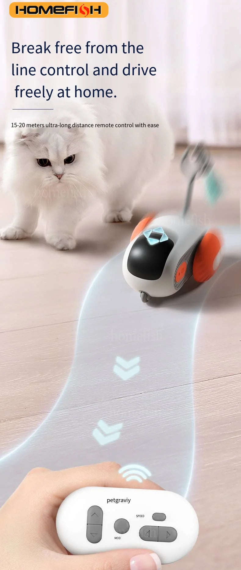 Smart Cat Toy Automatic Moving Interactive Car - Smarsty