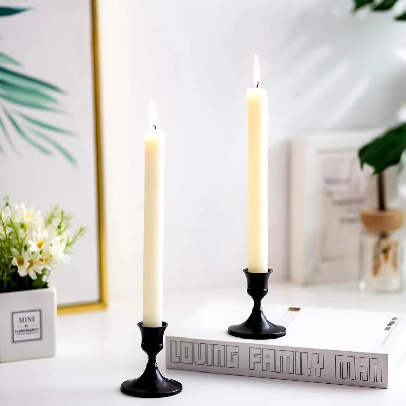 Set of 3 Vintage Metal Tabletop Candle Holders - Smarsty