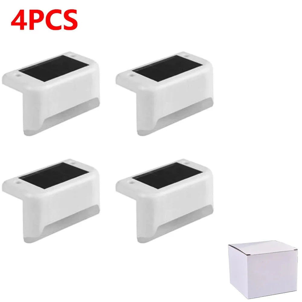 Warm White Solar LED Step Lights for Outdoor Safety - Smarsty