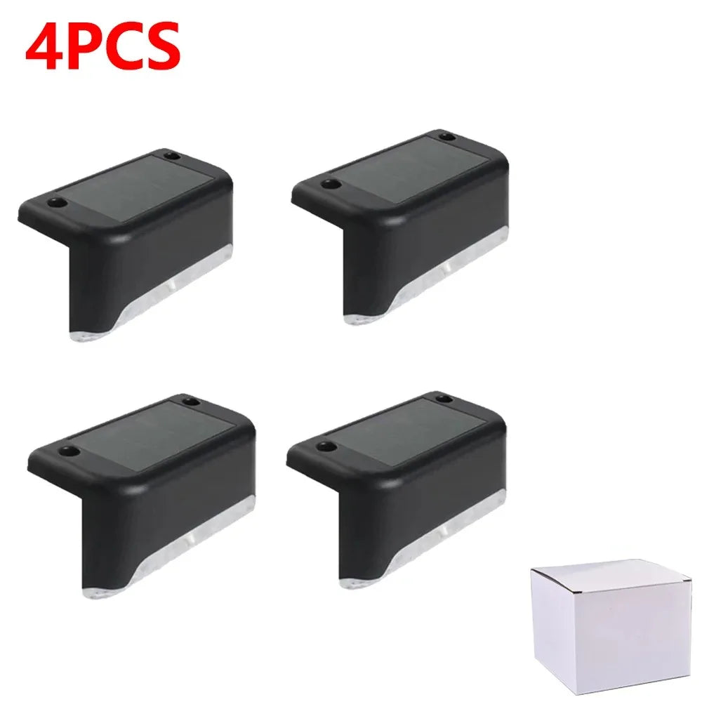 Warm White Solar LED Step Lights for Outdoor Safety - Smarsty