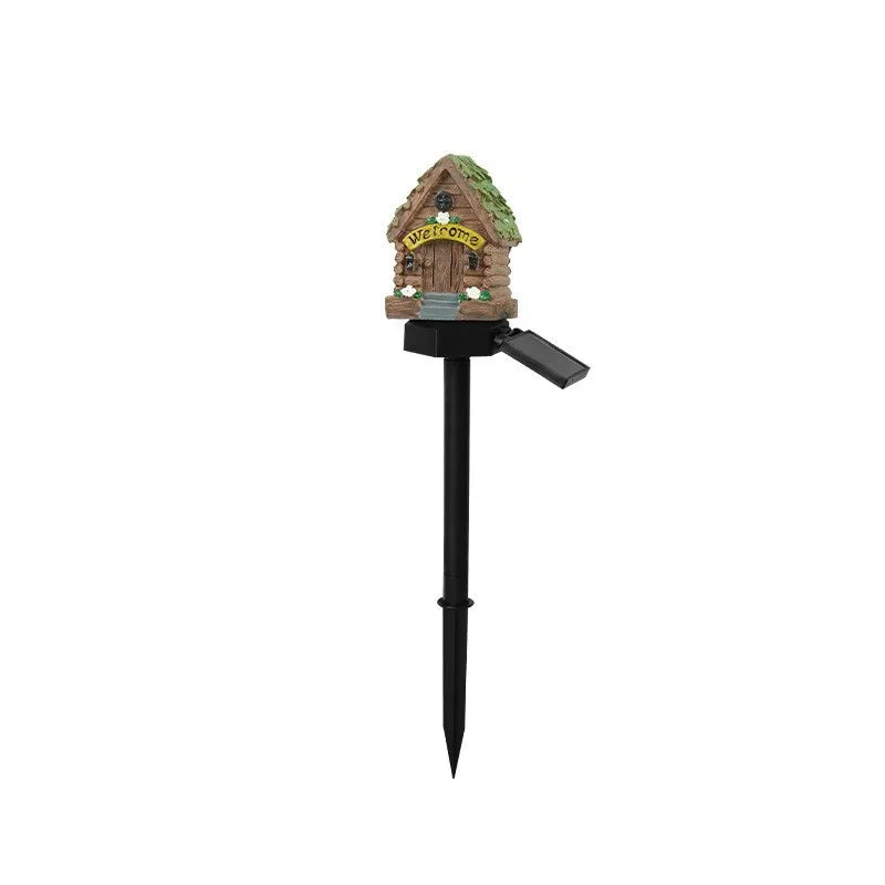 LED Solar Lawn Light Miniature Fairy House Decor - Smarsty