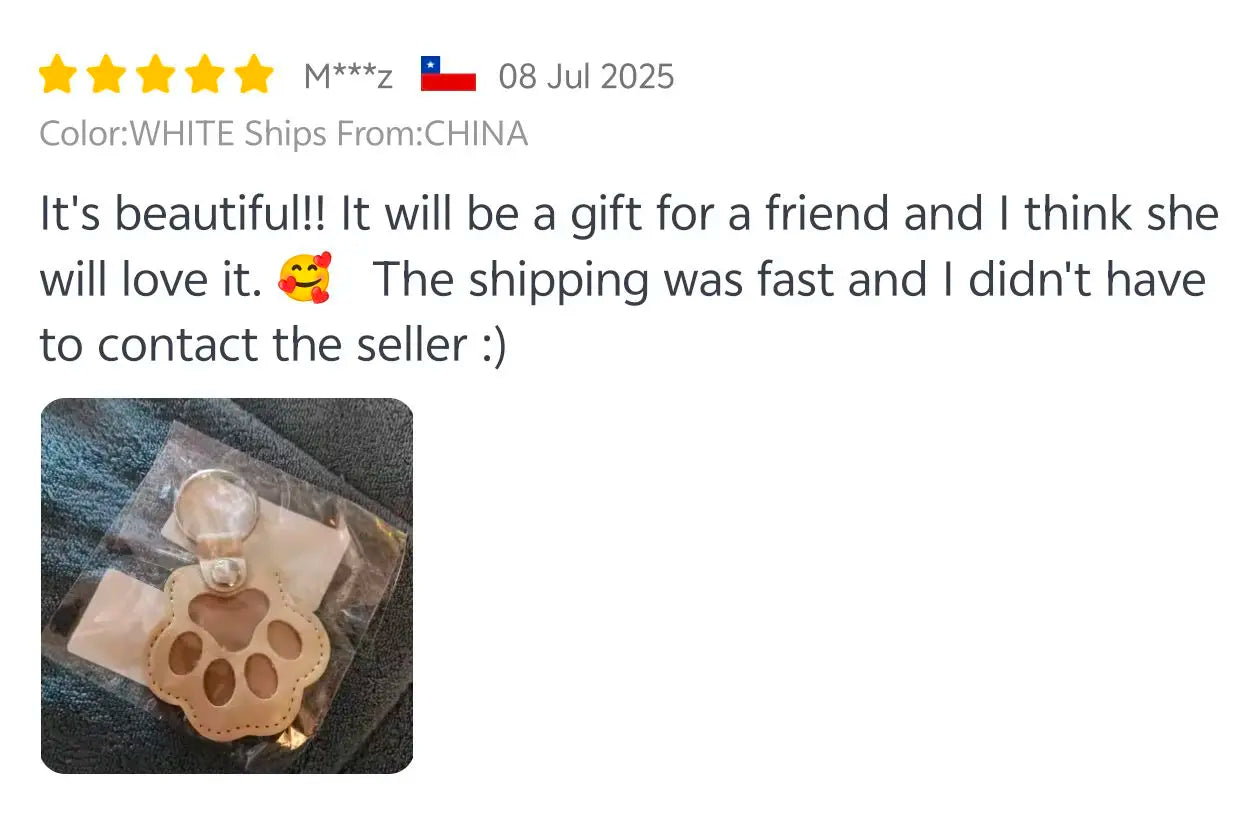 Leather Pet Memorial Keychain with Cat Paw Design - Smarsty