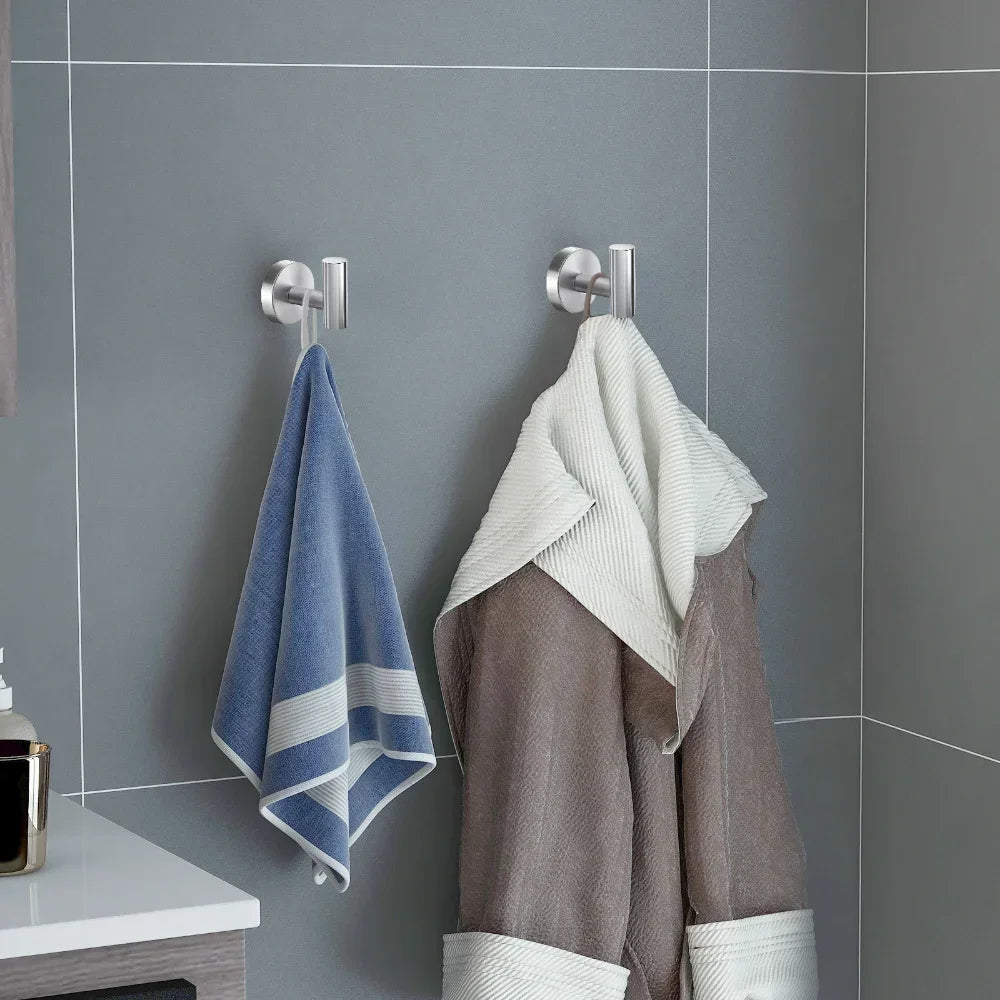 Stainless Steel Towel Hooks for Secure Bathroom Organization - Smarsty