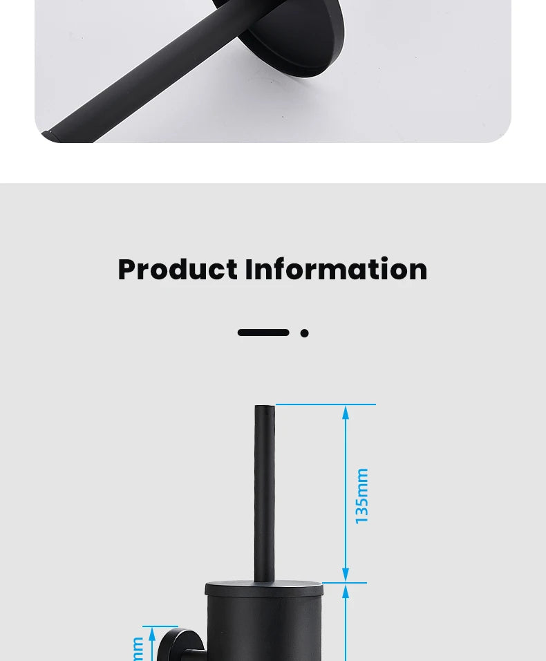 Stainless Steel Wall Mounted Toilet Brush Holder Accessory - Smarsty