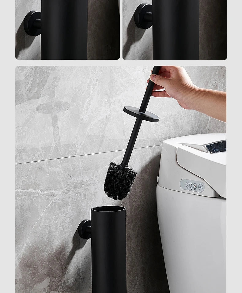 Stainless Steel Wall Mounted Toilet Brush Holder Accessory - Smarsty