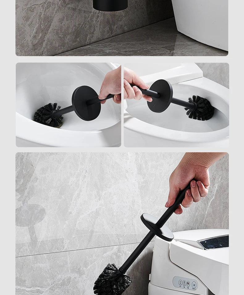 Stainless Steel Wall Mounted Toilet Brush Holder Accessory - Smarsty